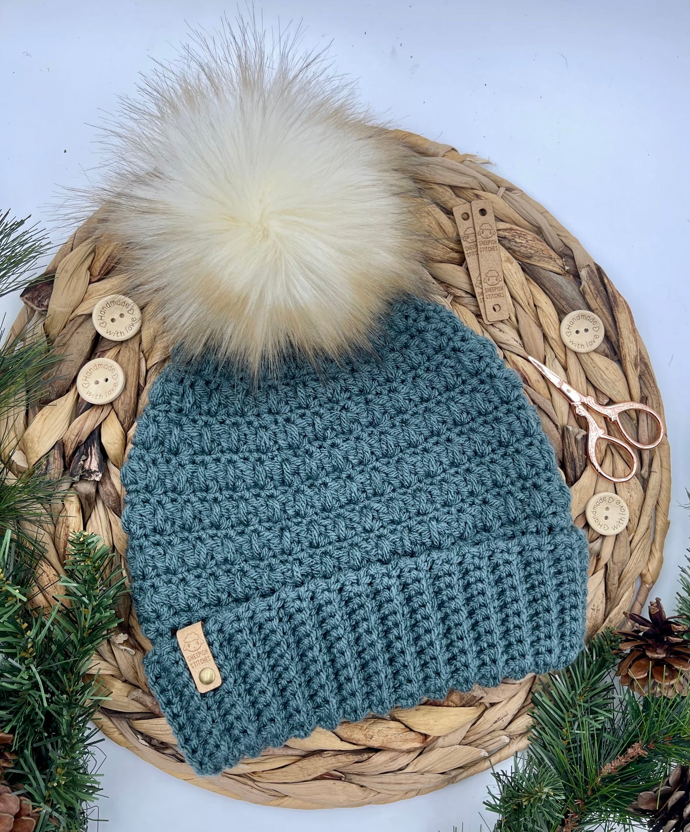 Desert Fern Beanie Crochet Pattern by Sheepish Stitches