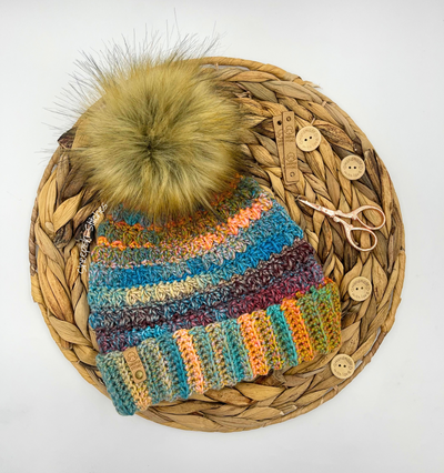 Desert Fern Beanie Crochet Pattern by Sheepish Stitches