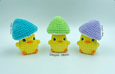 Waddles the Duck - Mushroom Fidget Pop - No Sew Crochet Pattern