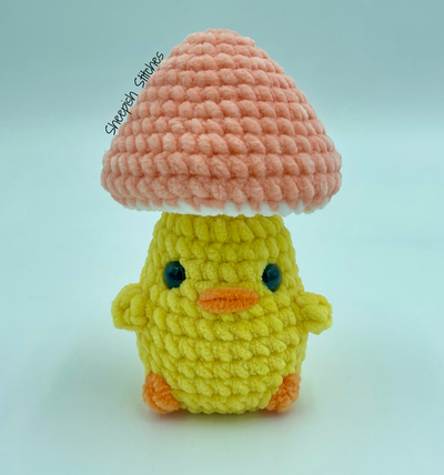 Waddles the Duck - Mushroom Fidget Pop - No Sew Crochet Pattern