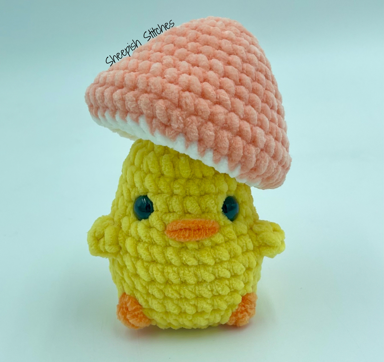 Waddles the Duck - Mushroom Fidget Pop - No Sew Crochet Pattern