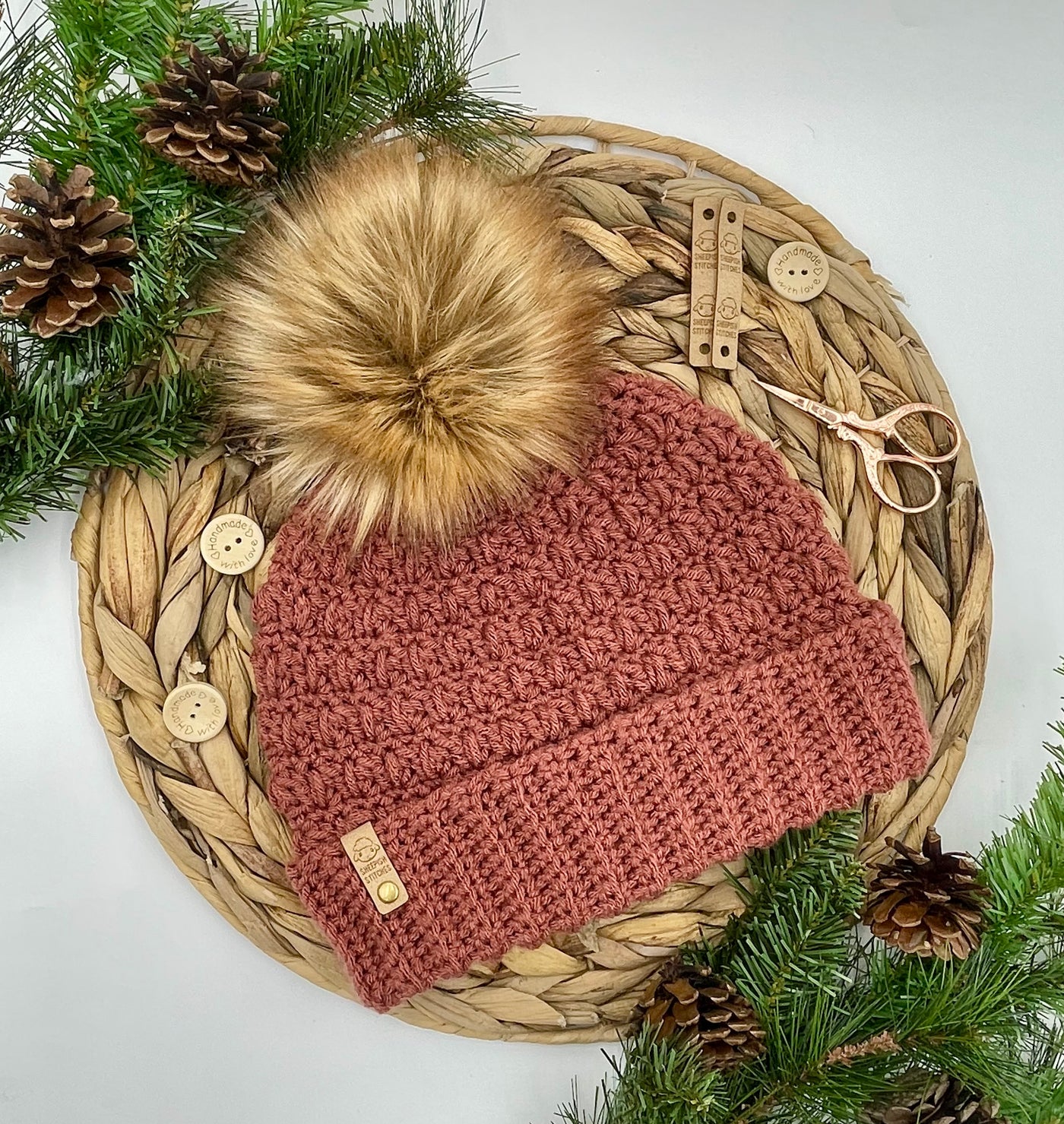 Desert Fern Beanie Crochet Pattern by Sheepish Stitches