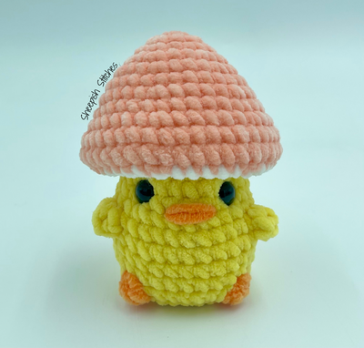 Waddles the Duck - Mushroom Fidget Pop - No Sew Crochet Pattern