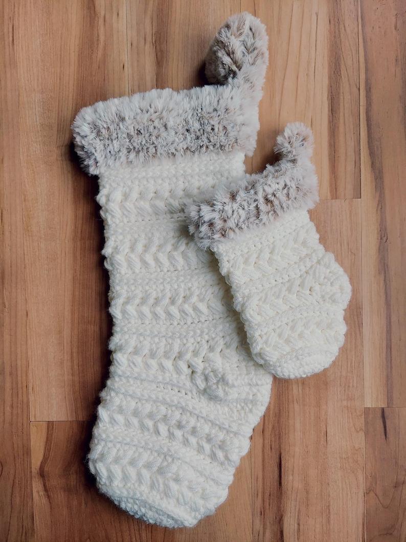 Mini Winter Braid Stocking Crochet Pattern by Sheepish Stitches | Holiday Decor | Christmas Gifts | Stocking Stuffers