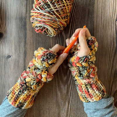 Winter Braid Gloves Crochet Pattern by Sheepish Stitches