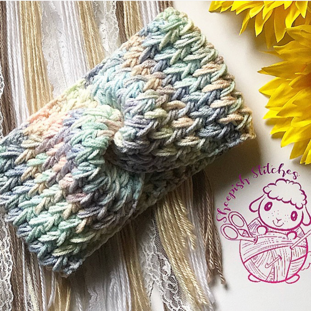 Ruffle Their Feathers Headband Crochet Pattern by Sheepish Stitches