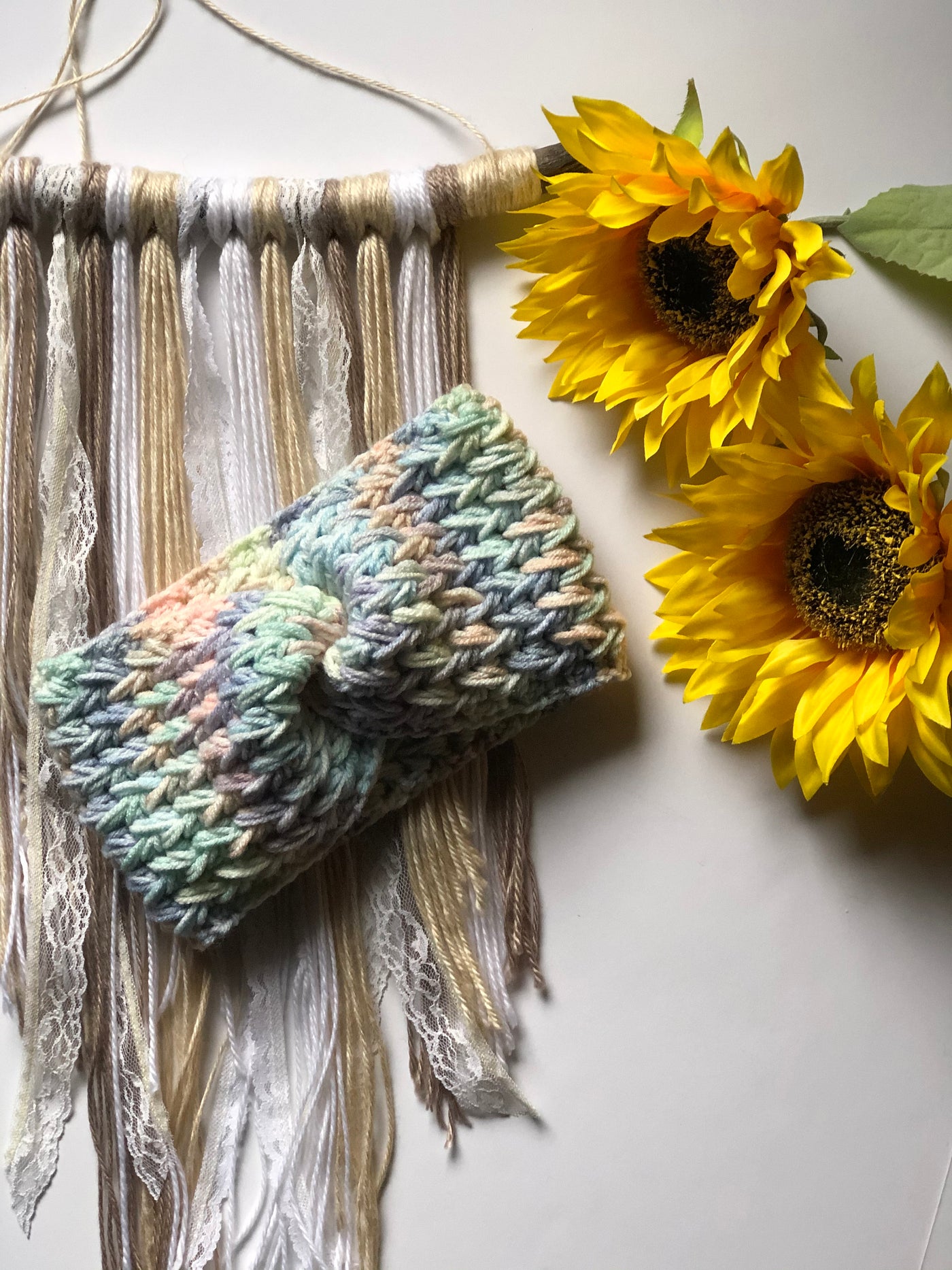 Crochet headband earwarmer, ready to ship turban style headband, boho fashion, hairband, hair accessories