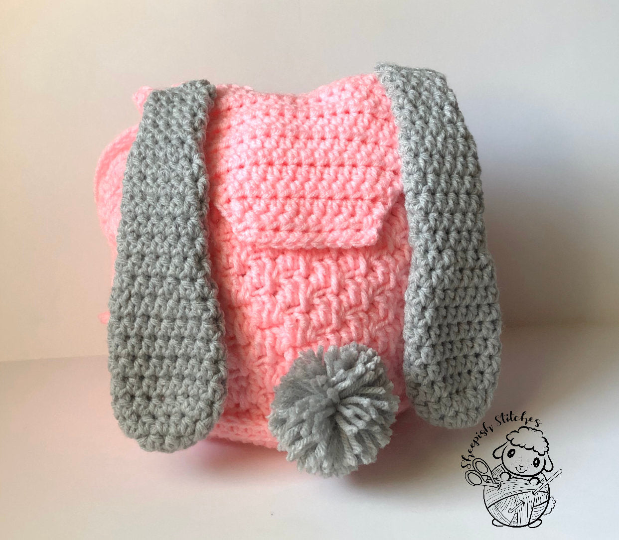 Bunny Back-Sack Crochet Pattern by Sheepish Stitches