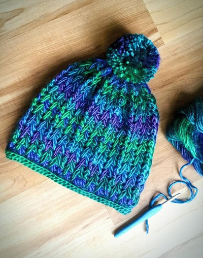 Weeping Willow Beanie Crochet Pattern by Sheepish Stitches