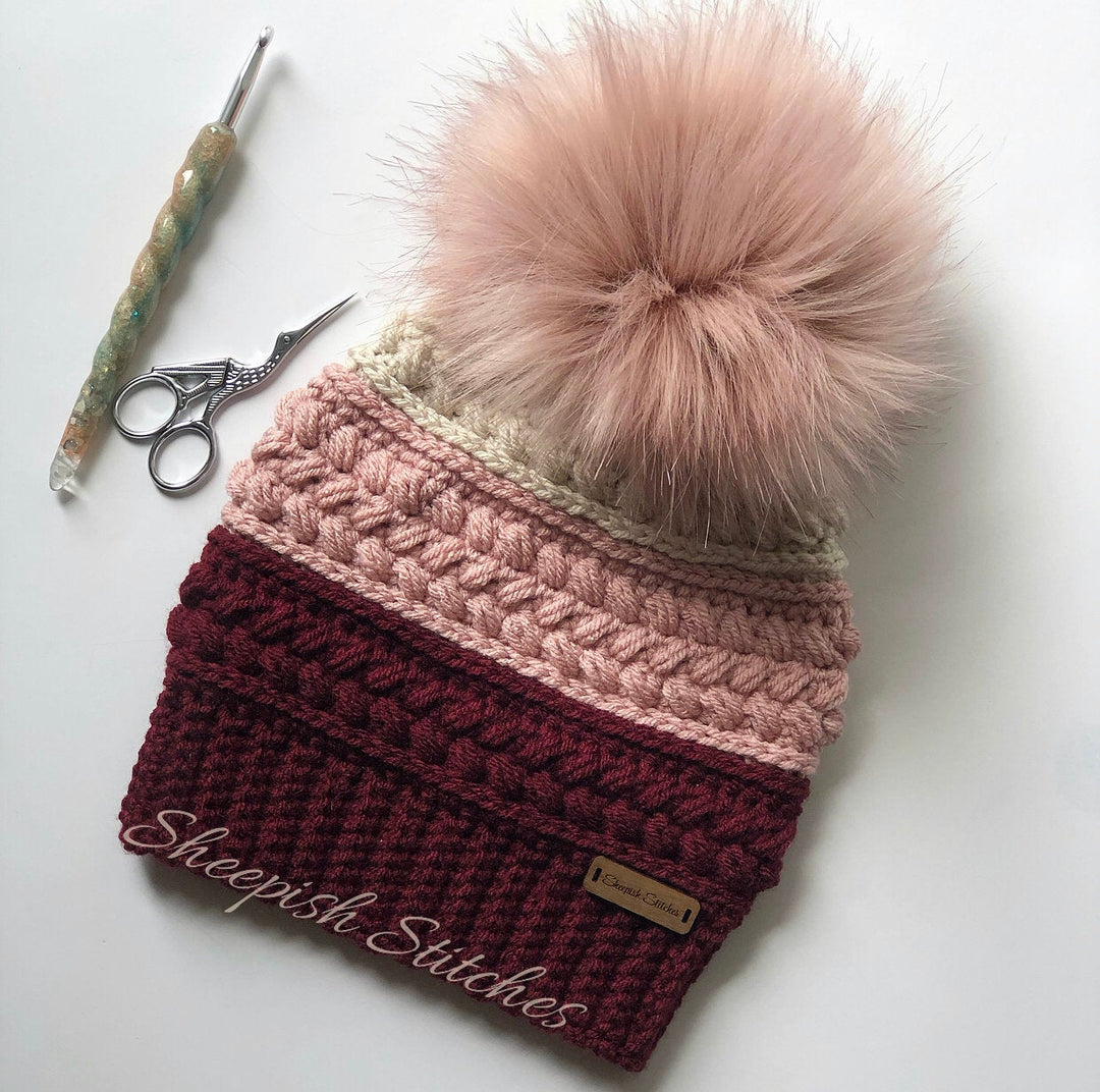 Harvest Braid Beanie Crochet Pattern by Sheepish Stitches