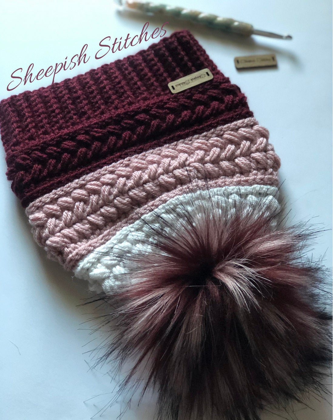Harvest Braid Beanie Crochet Pattern by Sheepish Stitches