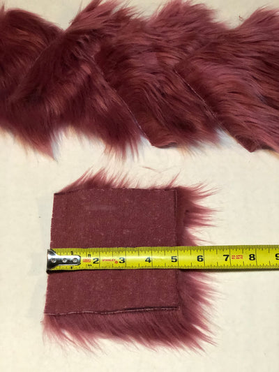 Boysenberry Wine - Faux Fur Fabric Cuts for Do It Yourself Pom Poms