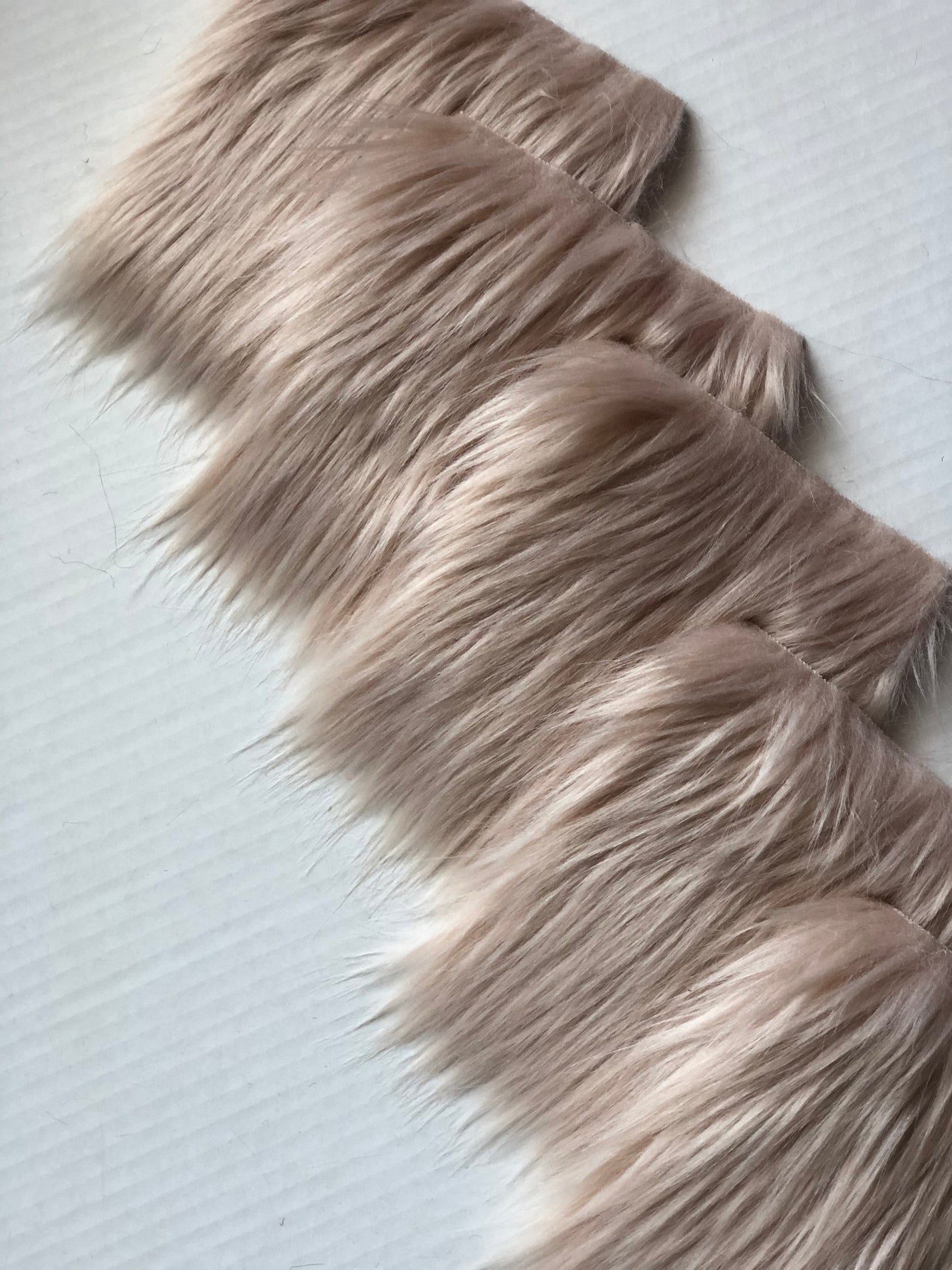Nude- Faux Fur Fabric Cuts for Do It Yourself Pom Poms