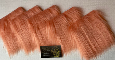 Just Peachy - Faux Fur Fabric Cuts for Do It Yourself Pom Poms