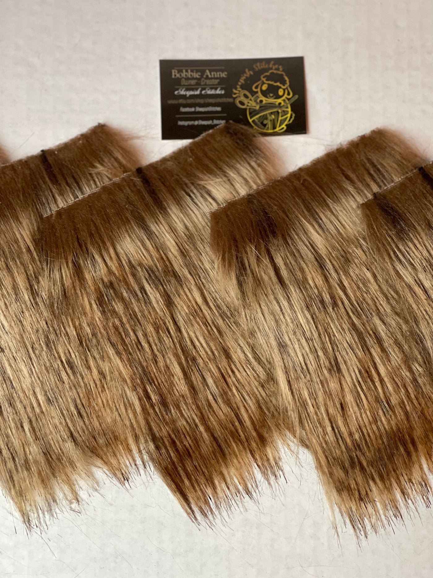 Brown Bear - Faux Fur Fabric Cuts for Do It Yourself Pom Poms