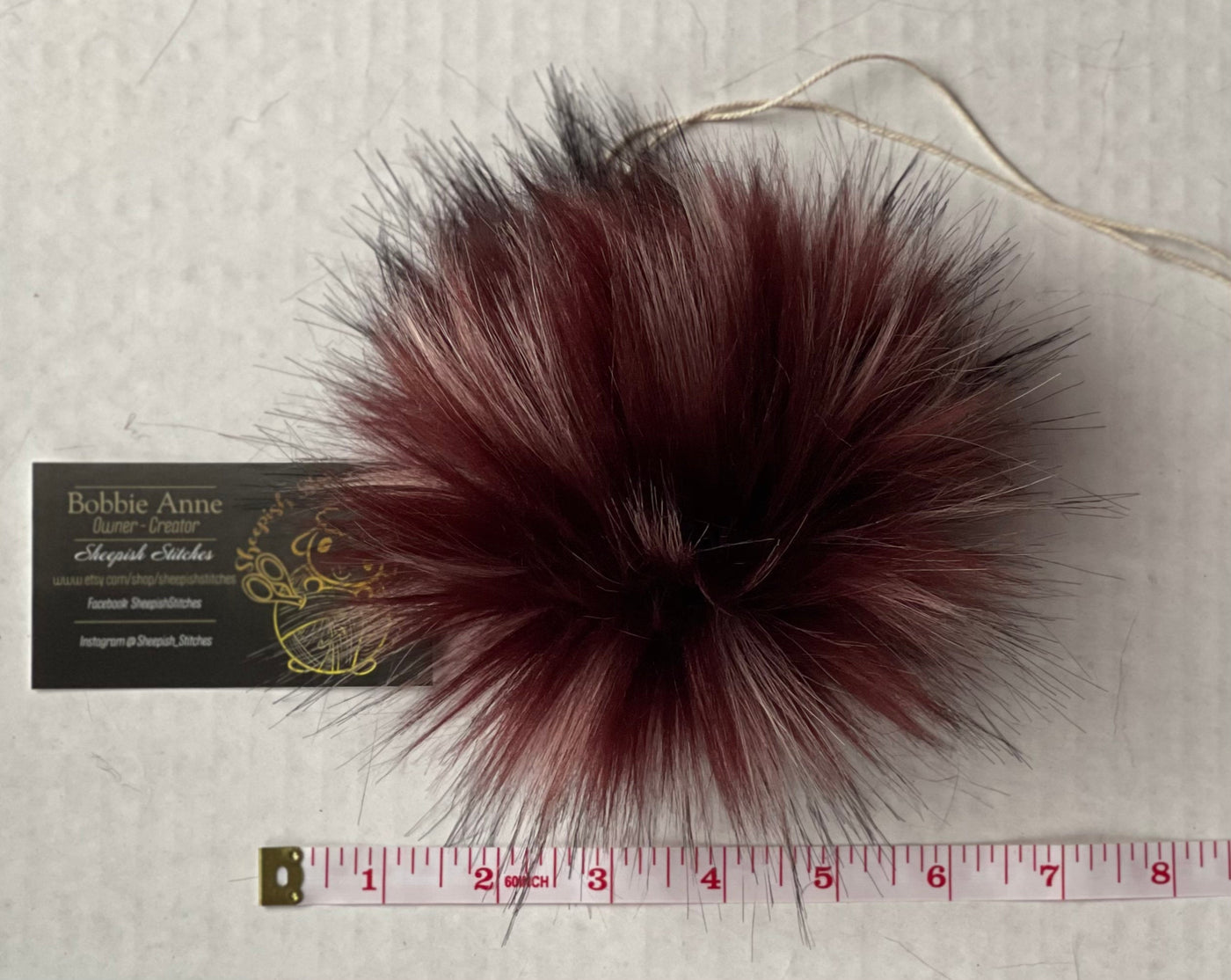 Cherry Bomb - Faux Fur Fabric Cuts for Do It Yourself Pom Poms