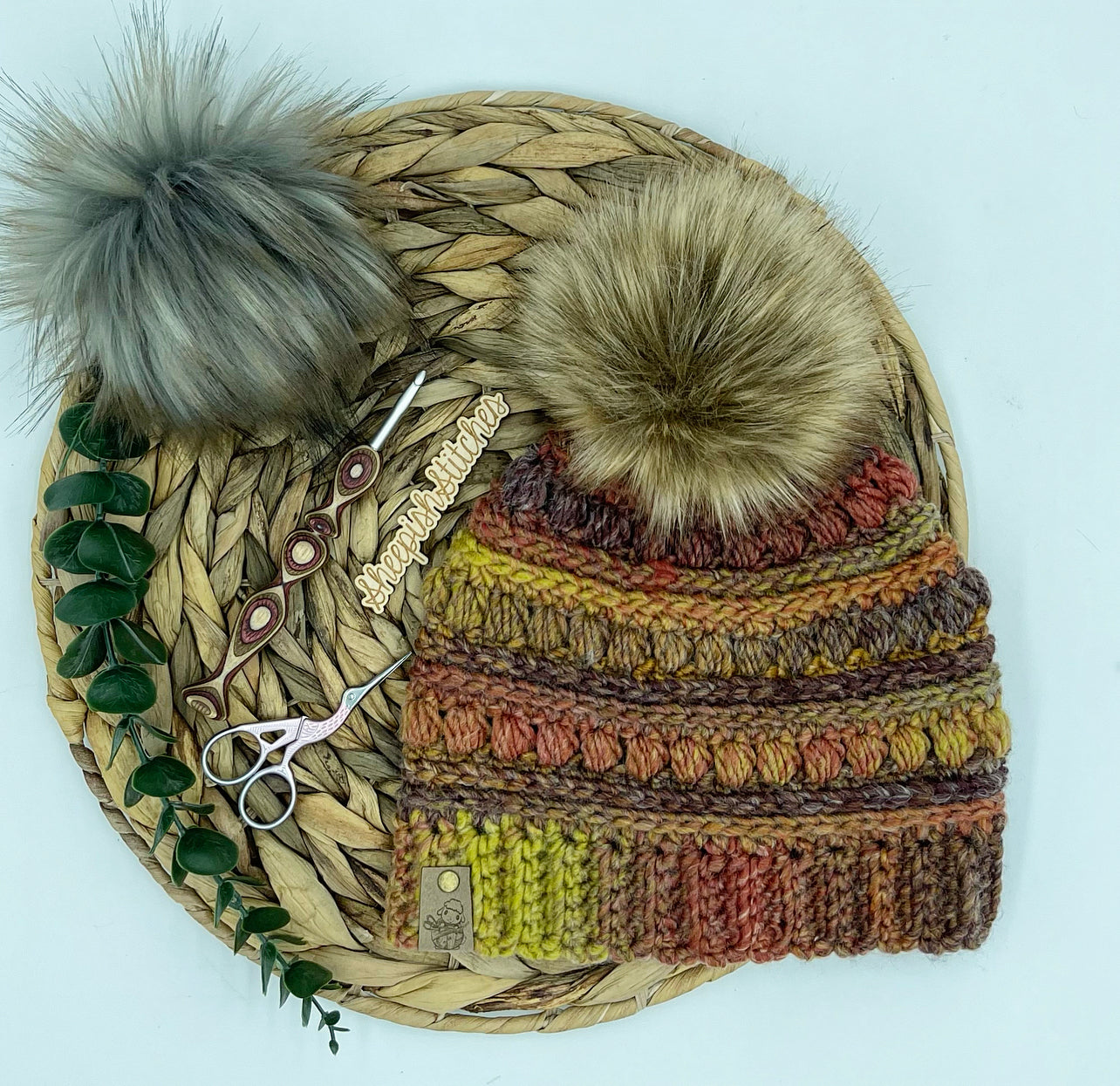 Smokey Mountain Beanie Crochet Pattern by Sheepish Stitches