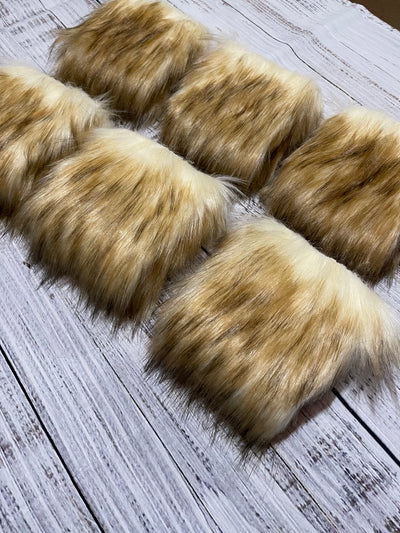 Crème Brûlée- Faux Fur Fabric Cuts for Do It Yourself Pom Poms