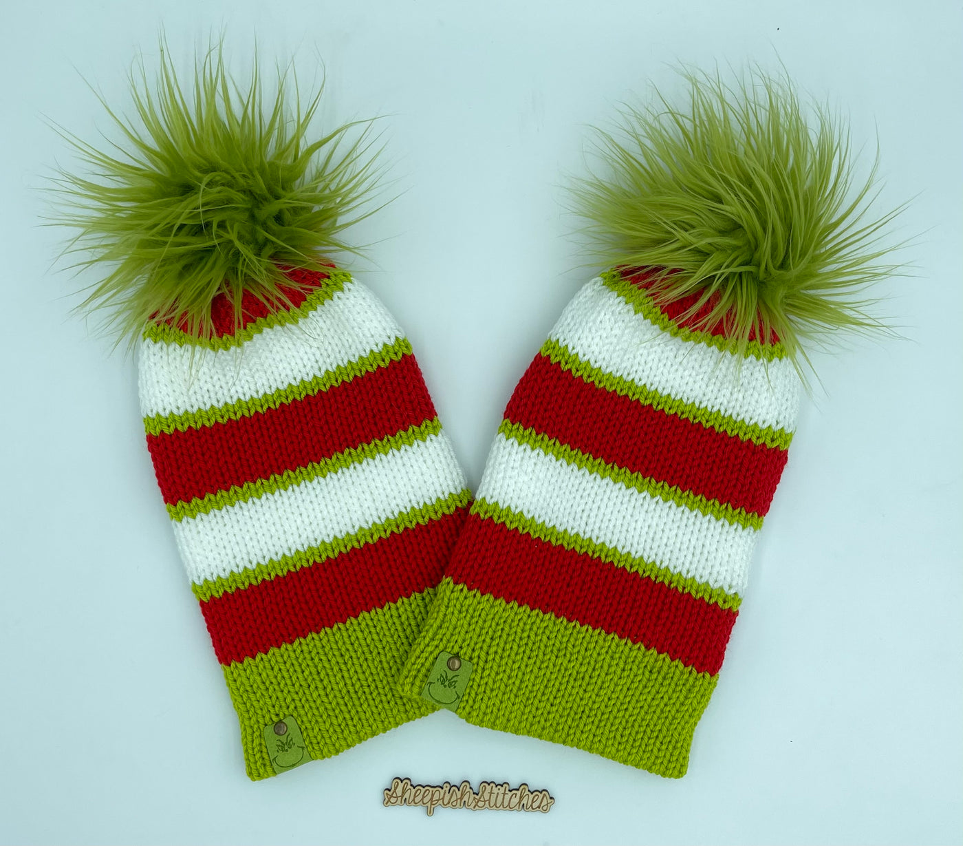 Double layered Christmas inspired beanies