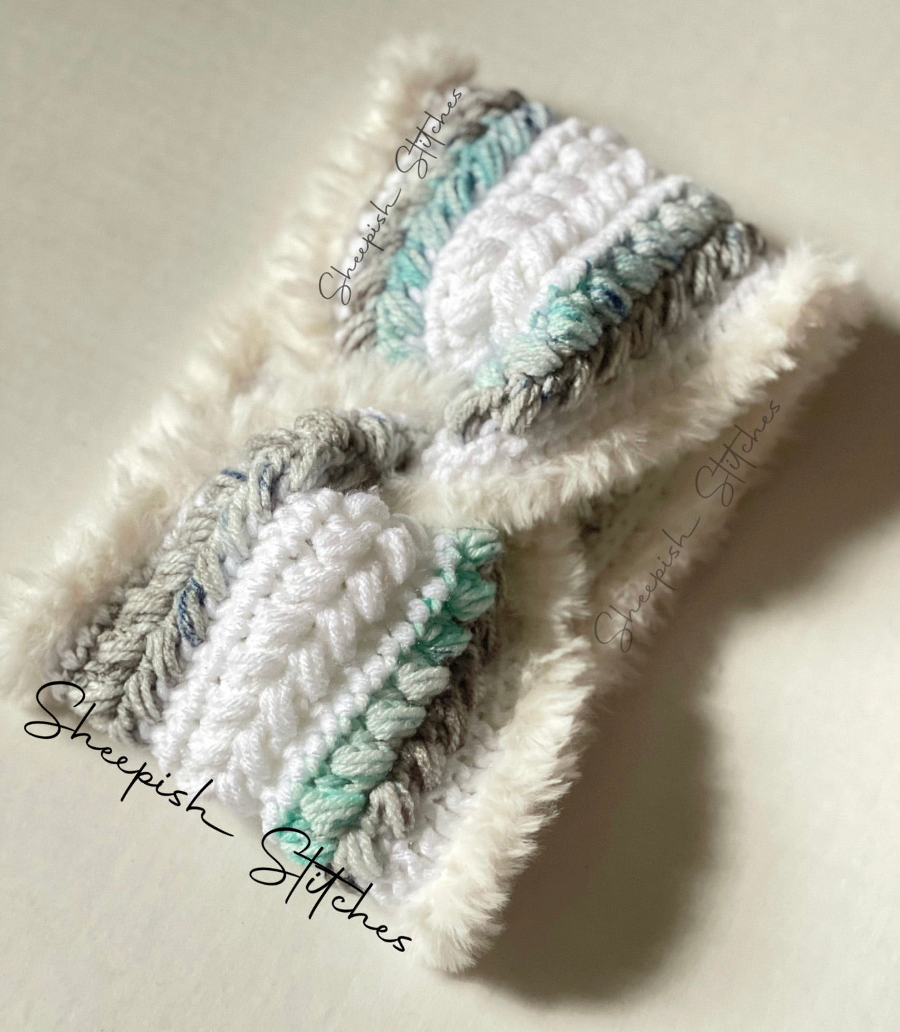Harvest Braid Ear Warmer Crochet Pattern by Sheepish Stitches