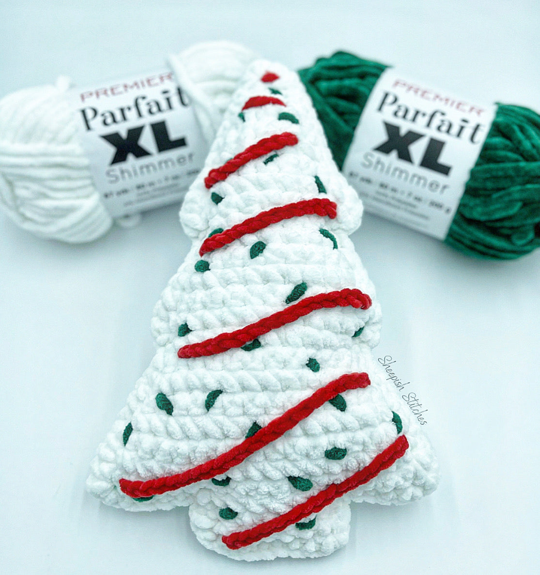 Christmas Tree Cuddler Crochet Pattern by Sheepish Stitches
